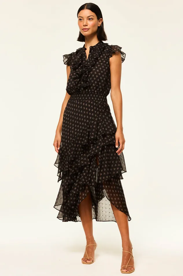 Misa Los Angeles Ilysa Dress Black Lapis Eye Women Dresses