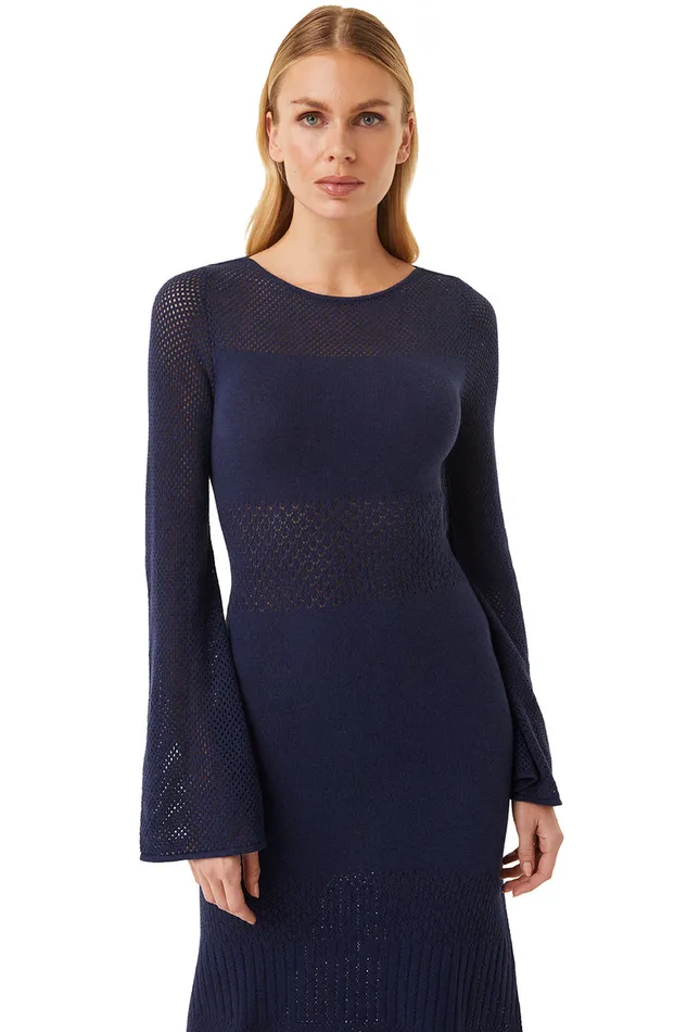 Misa Los Angeles Irene Dress Midnight Blue Women Dresses