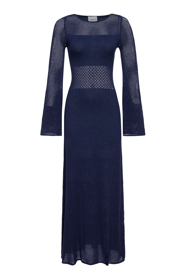 Misa Los Angeles Irene Dress Midnight Blue Women Dresses