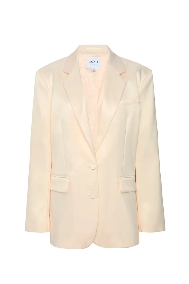 Misa Los Angeles Joanne Blazer Ivory Women Tops