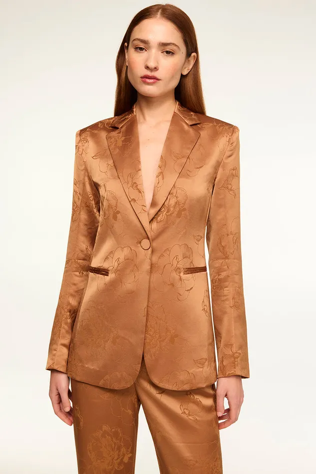 Misa Los Angeles Lauren Blazer Straw Jacquard Women Jackets