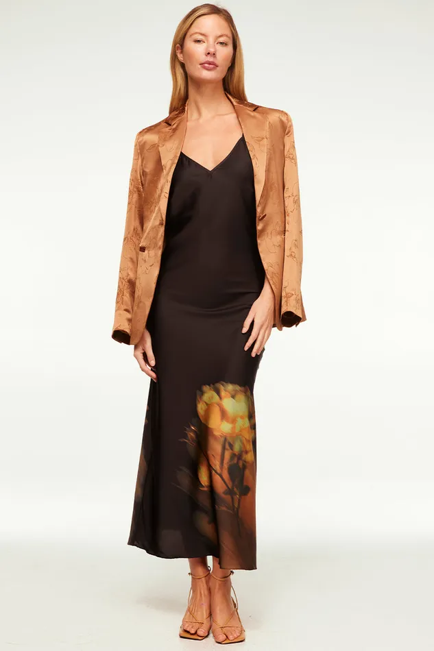 Misa Los Angeles Lauren Blazer Straw Jacquard Women Tops