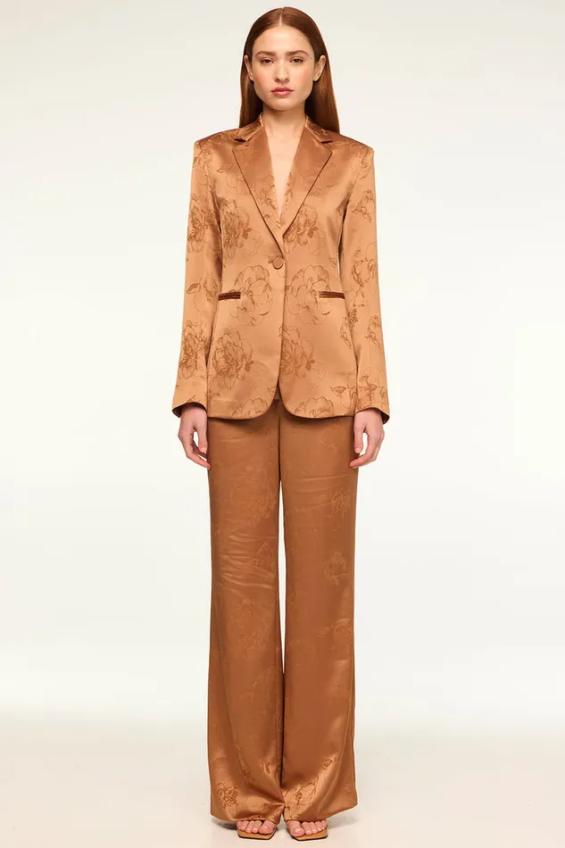 Misa Los Angeles Lauren Blazer Straw Jacquard Women Tops