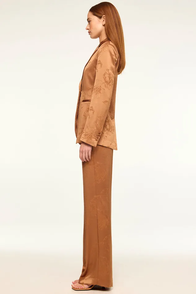 Misa Los Angeles Lauren Blazer Straw Jacquard Women Tops