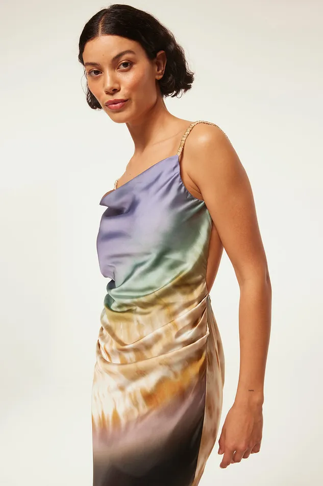 Misa Los Angeles Livia Dress Cerulean Ombre Women Dresses