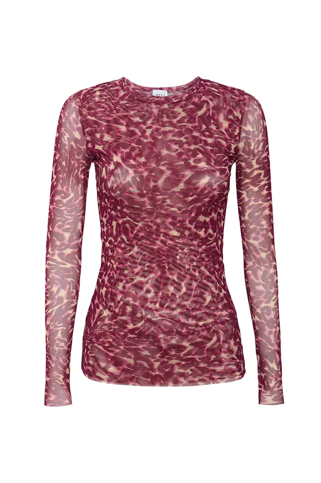 Misa Los Angeles Lula Top Fauna Abstract Mesh Women Jersey and Mesh