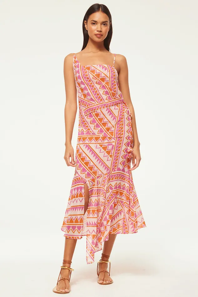 Misa Los Angeles Maye Dress Aperol Geo Women Dresses