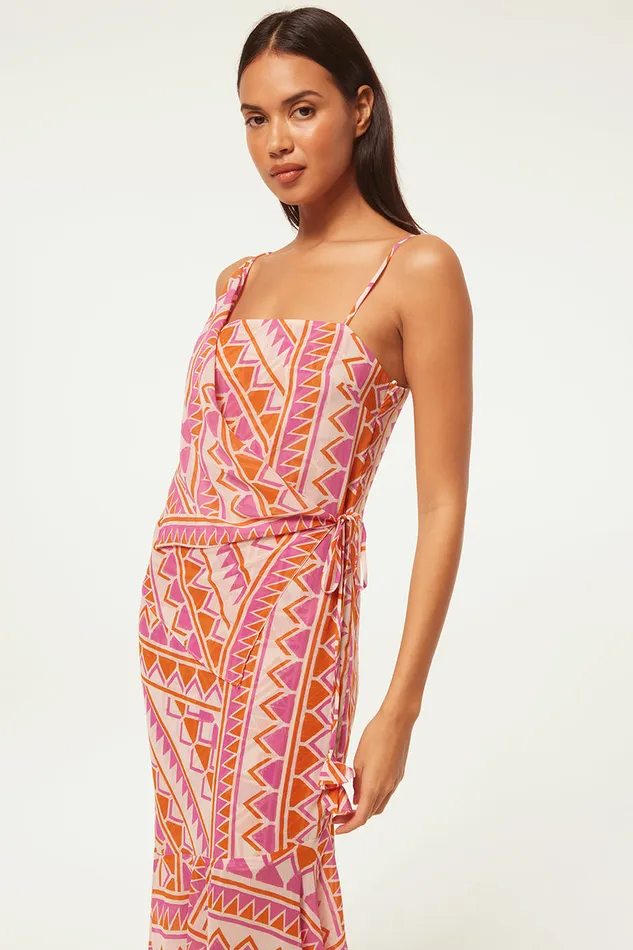 Misa Los Angeles Maye Dress Aperol Geo Women Dresses