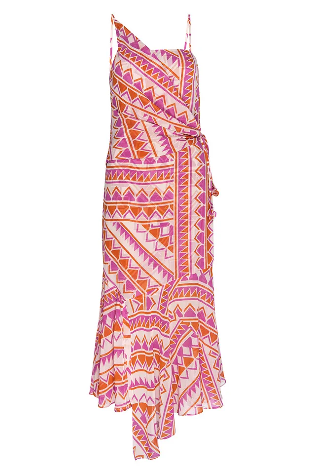 Misa Los Angeles Maye Dress Aperol Geo Women Dresses