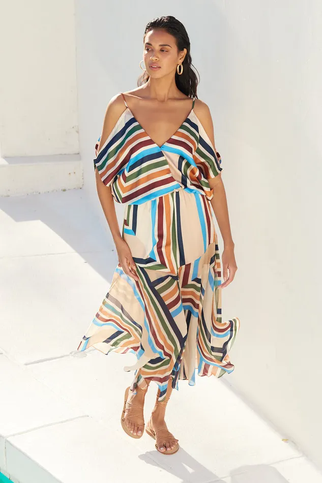 Misa Los Angeles Nanaz Dress San Miguel Stripe Mix Women Dresses