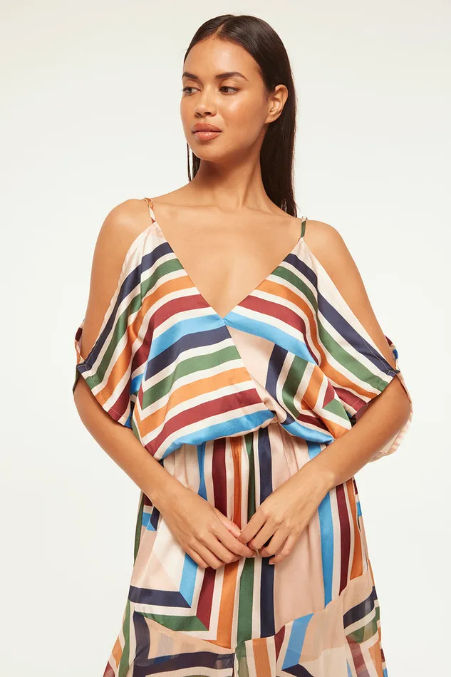Misa Los Angeles Nanaz Dress San Miguel Stripe Mix Women Dresses