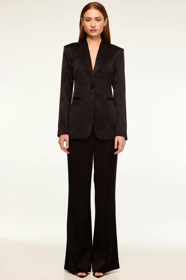 Misa Los Angeles Remi Pant Black Jacquard Women Matching Sets