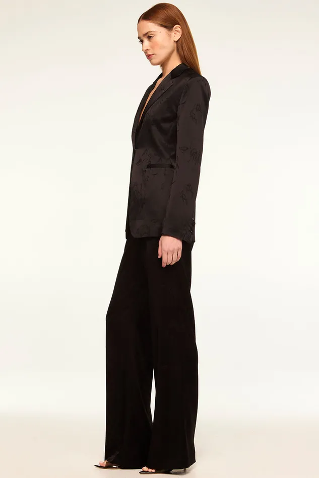 Misa Los Angeles Remi Pant Black Jacquard Women Matching Sets