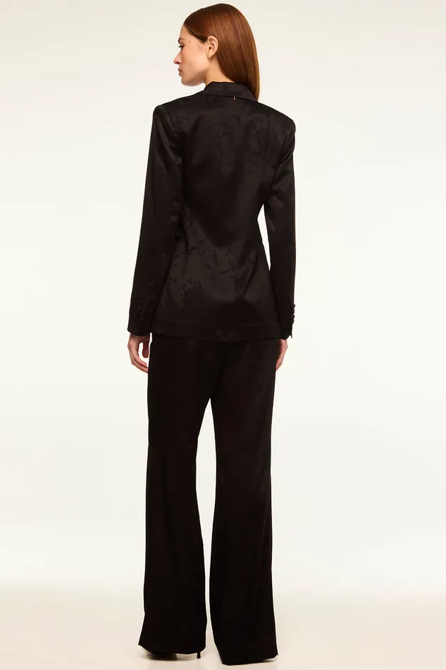 Misa Los Angeles Remi Pant Black Jacquard Women Matching Sets