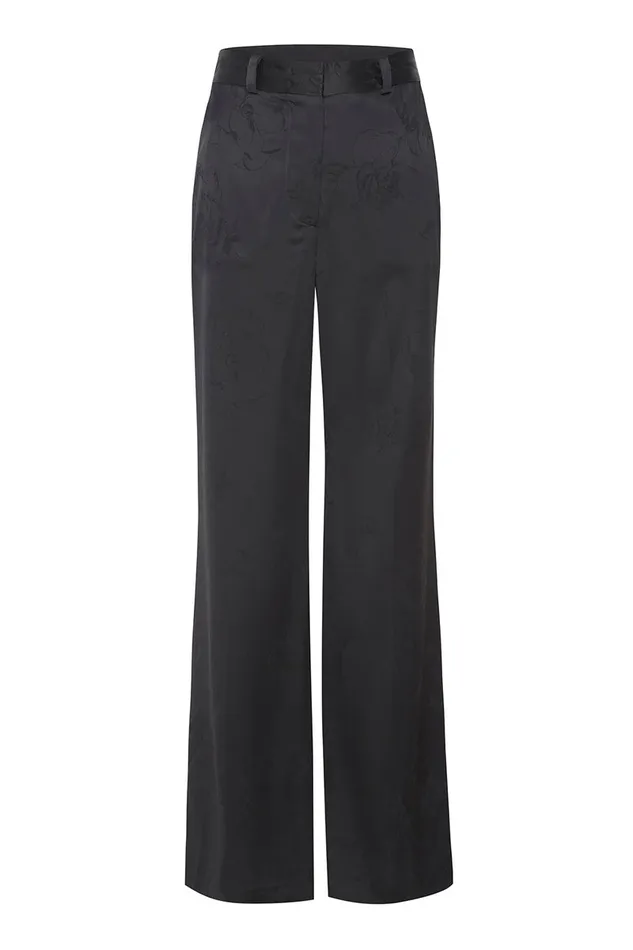 Misa Los Angeles Remi Pant Black Jacquard Women Matching Sets