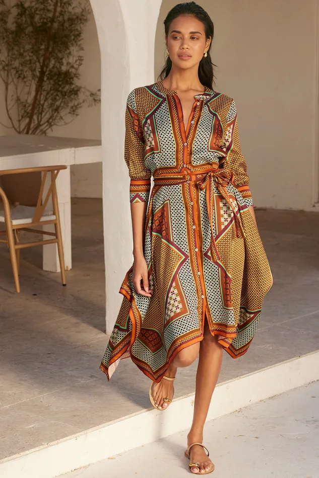 Misa Los Angeles Solmaz Dress Positano Scarf Women Dresses