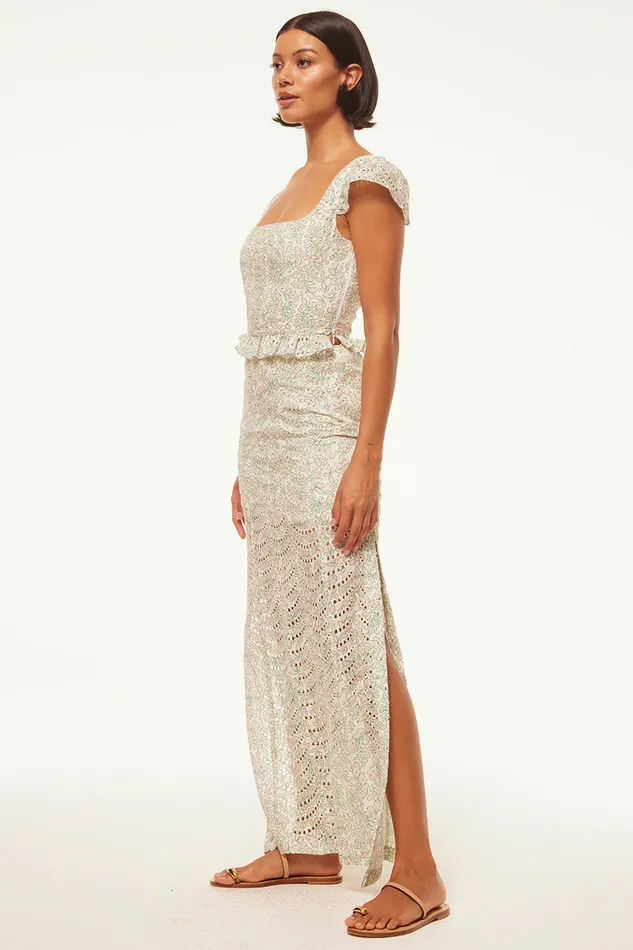 Misa Los Angeles Sora Top Dewdrop Eyelet Women Matching Sets