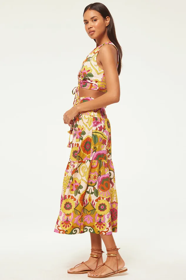 Misa Los Angeles Tanzia Top Floral Corsica Multi Women Matching Sets