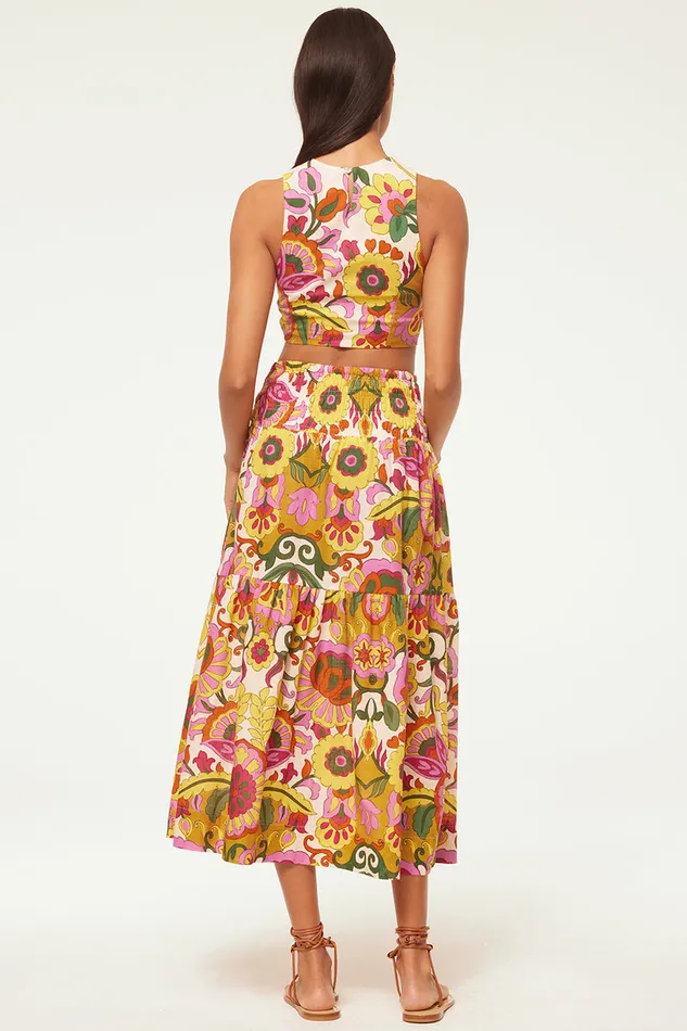 Misa Los Angeles Tanzia Top Floral Corsica Multi Women Matching Sets