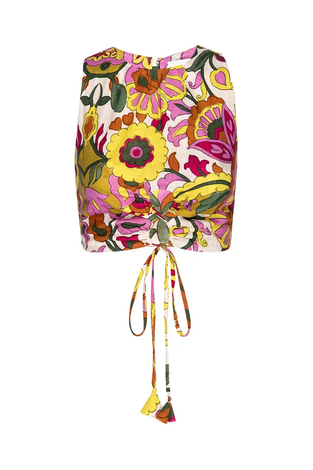 Misa Los Angeles Tanzia Top Floral Corsica Multi Women Matching Sets