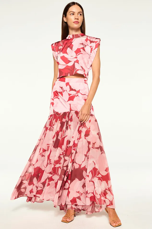 Misa Los Angeles Yara Skirt Flora Rosada Mix Women Skirts and Shorts