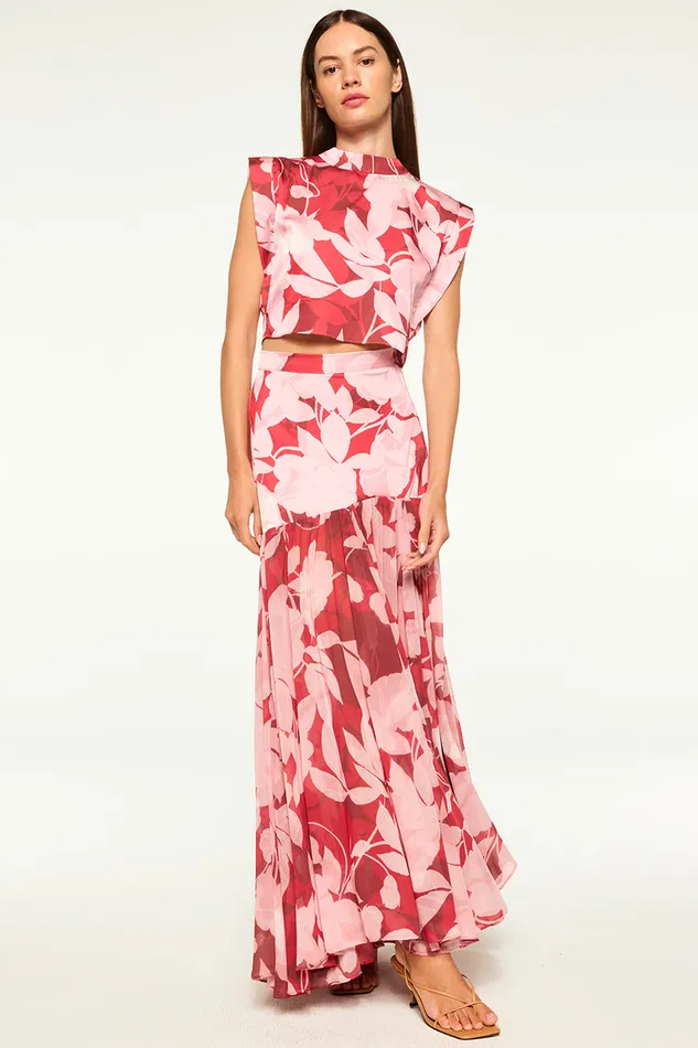 Misa Los Angeles Yara Skirt Flora Rosada Mix Women Skirts and Shorts