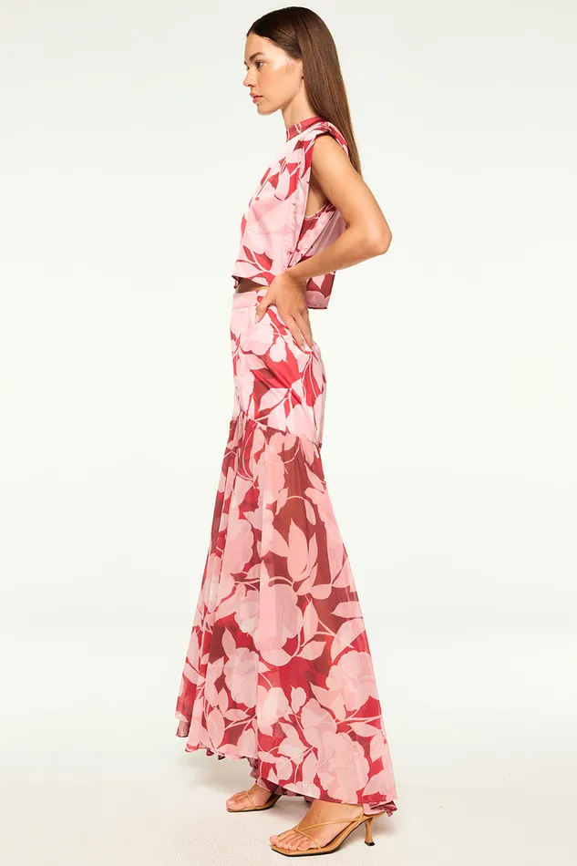 Misa Los Angeles Yara Skirt Flora Rosada Mix Women Skirts and Shorts