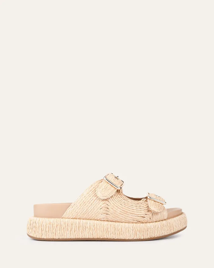 Missy flat sandals natural raffia FLAT SANDALS jomercer Women