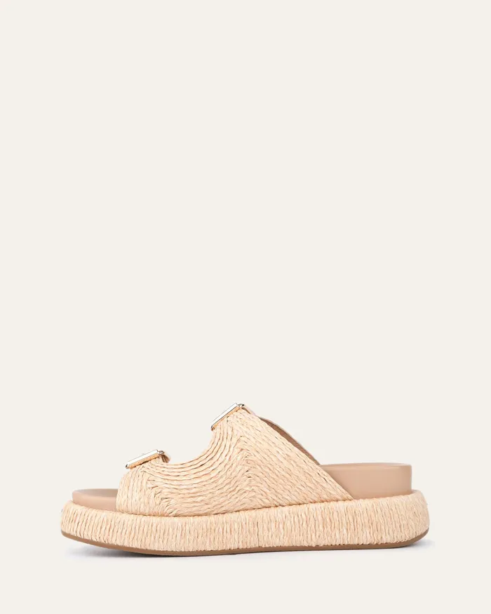 Missy flat sandals natural raffia FLAT SANDALS jomercer Women Missy flat sandals natural raffia FLAT SANDALS jomercer Women