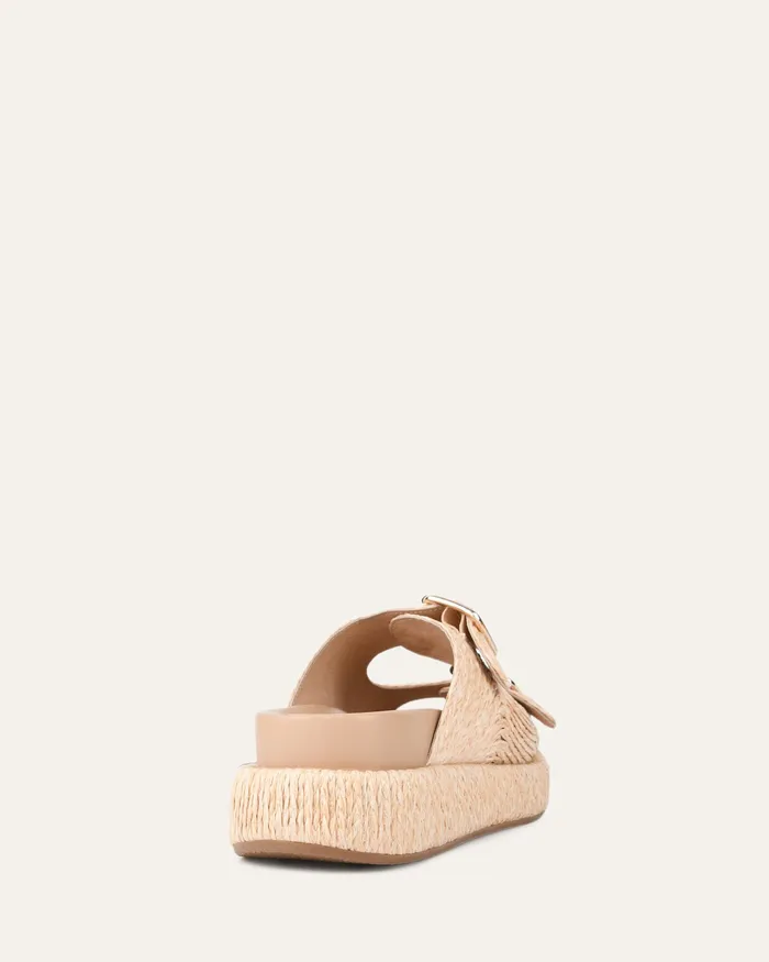 Missy flat sandals natural raffia FLAT SANDALS jomercer Women Missy flat sandals natural raffia FLAT SANDALS jomercer Women