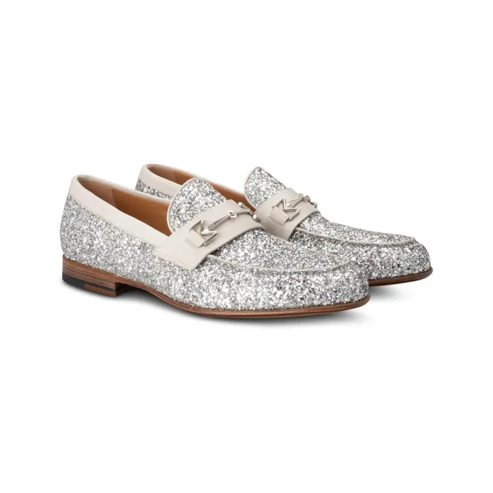 Moreschi Loafers FOR HIM 8211 Silver Glitter Loafer 8211 Men