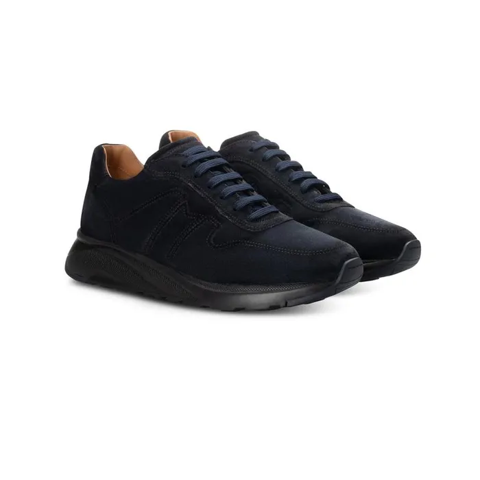 Moreschi Sneakers Navy Blue Suede Sneaker 8211 Men