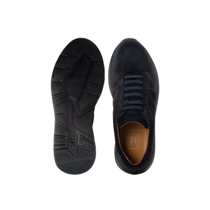 Moreschi Sneakers Navy Blue Suede Sneaker 8211 Men