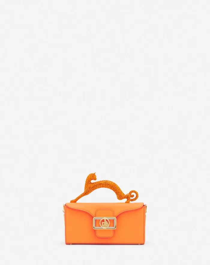 Nano Pencil Cat Leather And Rhinestone Bag Bright Orange Women Lanvin Mini Bags and Clutches Nano Pencil Cat Leather And Rhinestone Bag Bright Orange Women Lanvin Mini Bags and Clutches