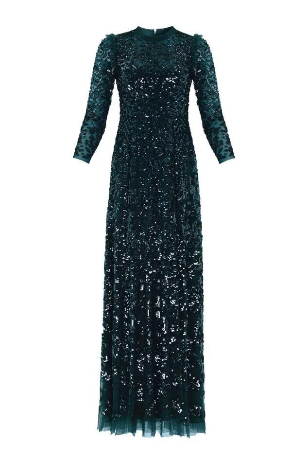 Needle and Thread Dresses Aurelia Long Sleeve Gown Green 8211 Women