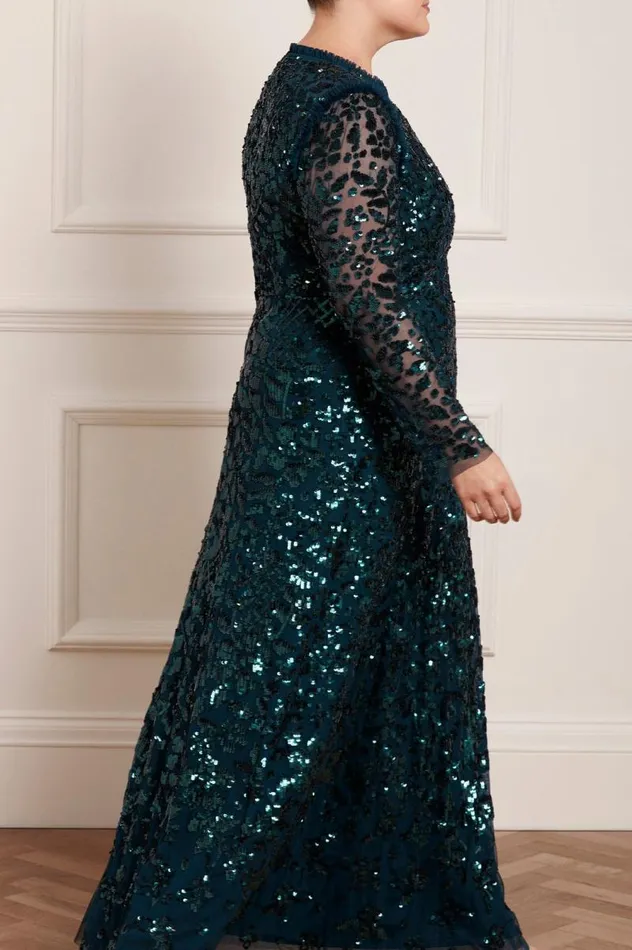 Needle and Thread Dresses Aurelia Long Sleeve Gown Green 8211 Women