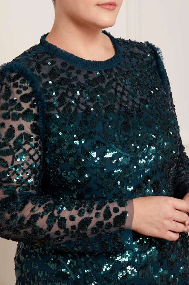 Needle and Thread Dresses Aurelia Long Sleeve Gown Green 8211 Women