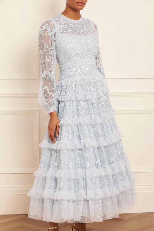 Needle and Thread Dresses Blossom Lace Ankle Gown Blue 8211 Women