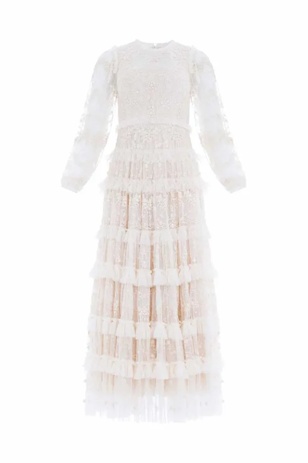 Needle and Thread Dresses Blossom Lace Ankle Gown Champagne 8211 Women