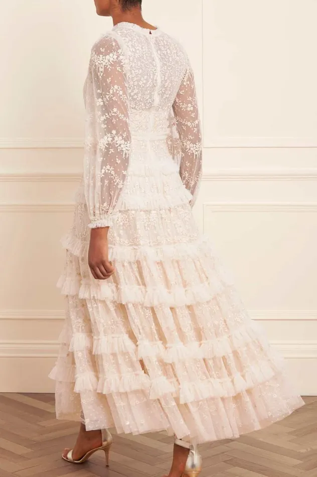 Needle and Thread Dresses Blossom Lace Ankle Gown Champagne 8211 Women