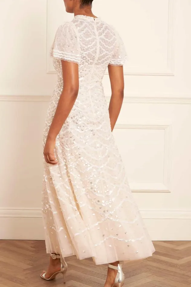 Needle and Thread Dresses Deco Dot Gloss Ankle Gown Champagne 8211 Women