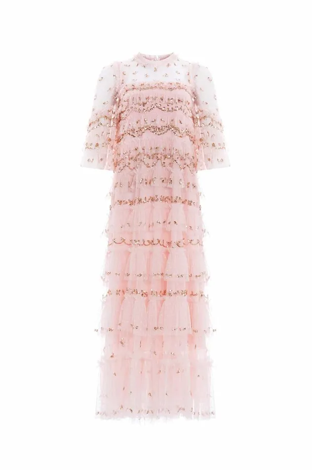 Needle and Thread Dresses Emily Lace Ankle Gown Pink 8211 Women