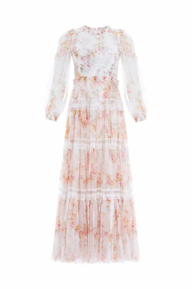 Needle and Thread Dresses Enchanted Garden Lace Ankle Gown Multi 8211 Women