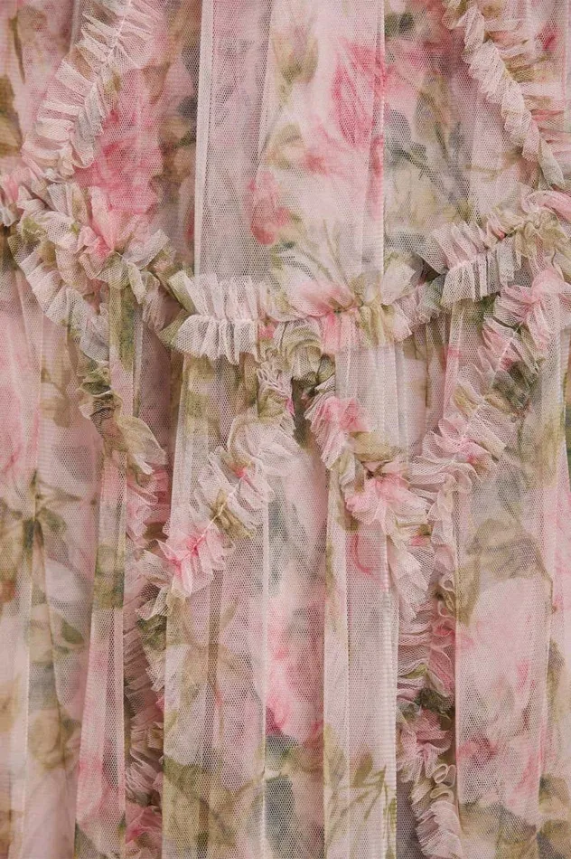 Needle and Thread Dresses English Rose Diamond Ruffle Ballerina Dress Pink 8211 Women