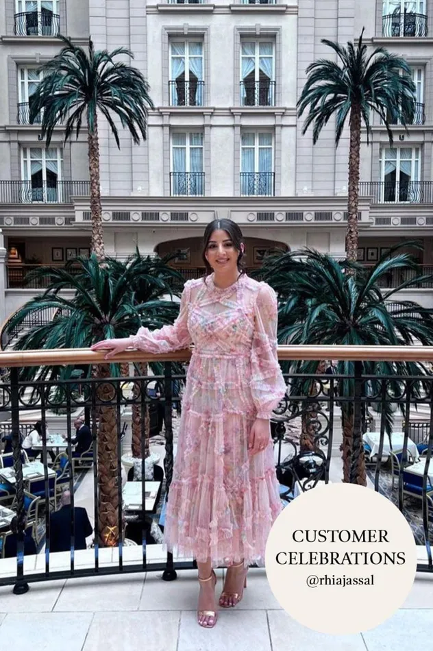 Needle and Thread Dresses Floral Diamond Ruffle Ballerina Dress Multi 8211 Women