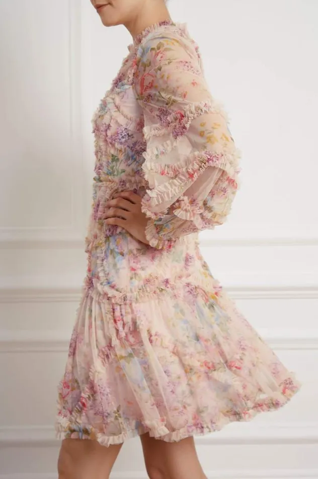 Needle and Thread Dresses Floral Diamond Ruffle Dress Multi 8211 Women