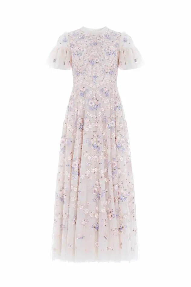 Needle and Thread Dresses Floral Waltz Ankle Gown Champagne 8211 Women