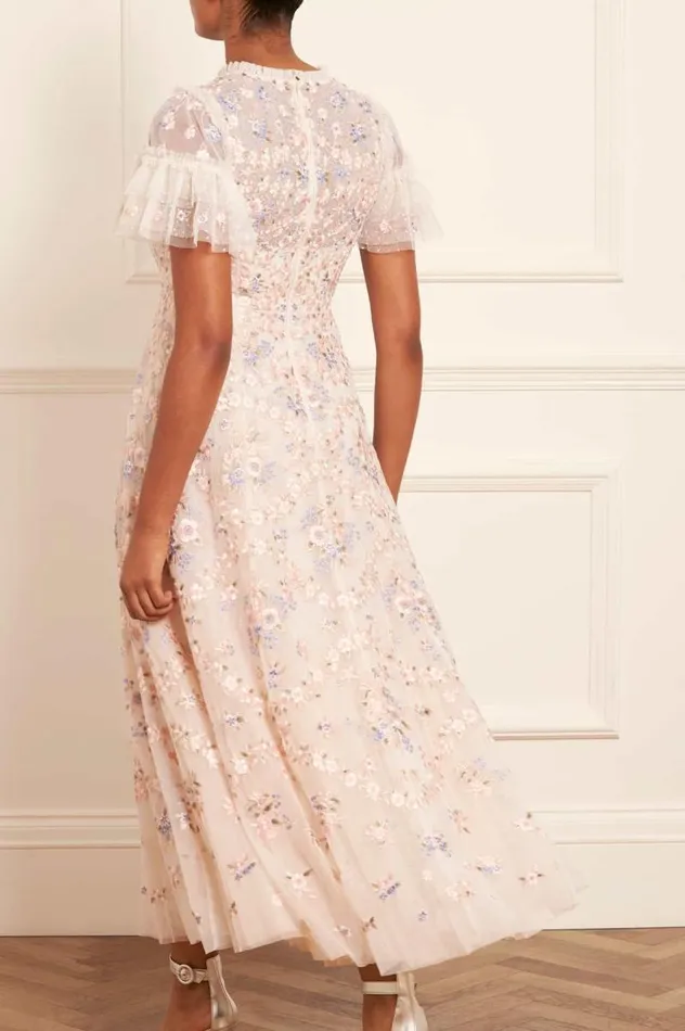 Needle and Thread Dresses Floral Waltz Ankle Gown Champagne 8211 Women