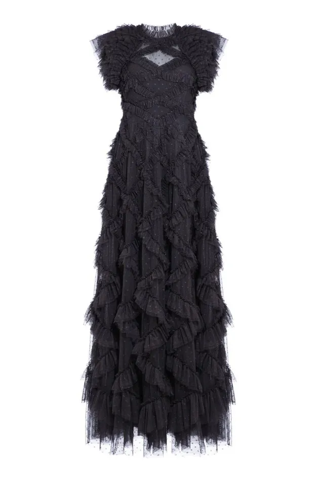 Needle and Thread Dresses Genevieve Ruffle Gown Black 8211 Women