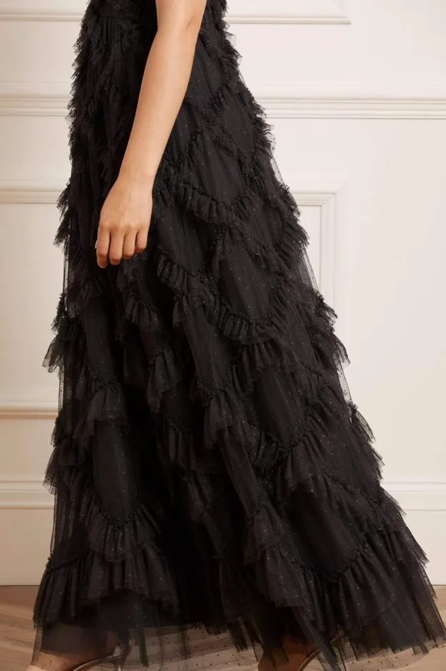 Needle and Thread Dresses Genevieve Ruffle Gown Black 8211 Women